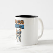 Too Cool For Fetch French Bulldog Sticker ツートーンマグカップ (正面右)