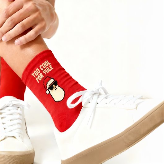 Too Cool for Yule Christmas Socks ソックス