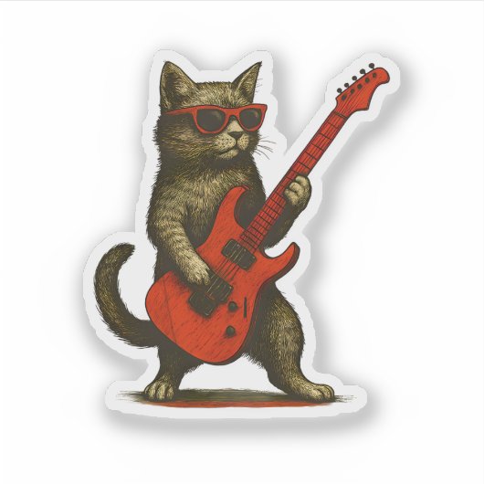 Too cool to meow シール (正面)