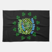 Too Cool to Pinch Skateboard Shamrock St. Patricks キッチンタオル (横)