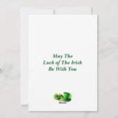 Too Cool to Pinch Skateboard Shamrock St. Patricks シーズンカード (裏面)