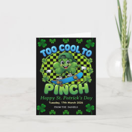 Too Cool to Pinch Skateboard Shamrock St. Patricks シーズンカード