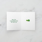 Too Cool to Pinch Skateboard Shamrock St. Patricks シーズンカード (内部)