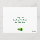 Too Cool to Pinch Skateboard Shamrock St. Patricks ポストカード (裏面)