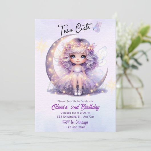 Too Cute Birthday Invitation Card 招待状 (スタンド正面)