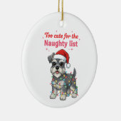 Too Cute for the Naughty List Schnauzer  セラミックオーナメント (右)
