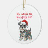 Too Cute for the Naughty List Schnauzer  セラミックオーナメント (左)