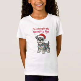 Too Cute for the Naughty List Schnauzer Shirt Tシャツ