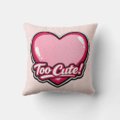 💗✨ “Too Cute!” Heart Pillow 🛋️🎀 クッション (裏面)