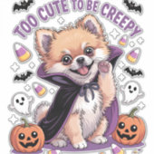 Too Cute to be Creepy Halloween Tee PNG シール (正面)