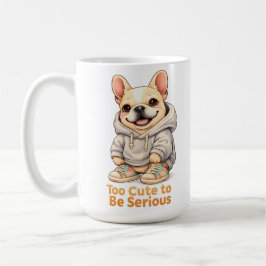 Too Cute to Be Serious – Funny French Bulldog  コーヒーマグカップ