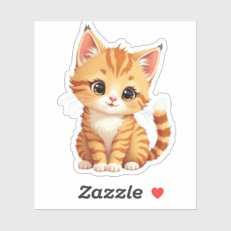 Too Cute to Be Serious – Funny Kitty Sticker シール