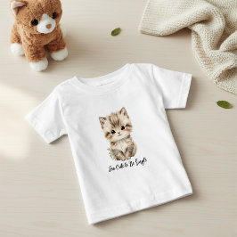 Too Cute To Be Single" Adorable Kitten T-Shirt ベビーTシャツ