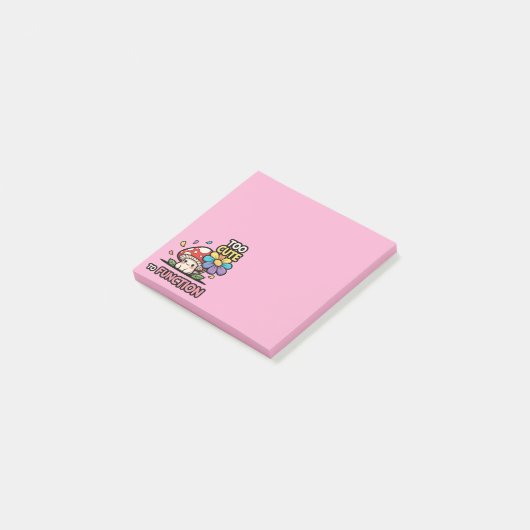 Too Cute To Function Mushroom Post-it Notes ポストイット (アングル)