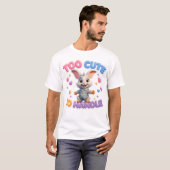 Too Cute to Handle Funny Kawaii Bunny Cartoon Tシャツ (正面フル)