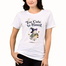 Too Cute To Haunt Ghost Witch Shirt