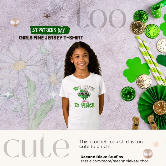Too Cute to Pinch Crochet-Look Design Youth Tシャツ