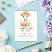 Too Cute to Reach Giraffe Baby Shower Invitation アクリル招待状 (インサイチュ (ウェディング))