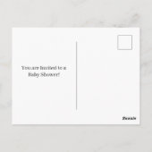 Too Cute to Reach Giraffe Baby Shower Invitation ポストカード (裏面)