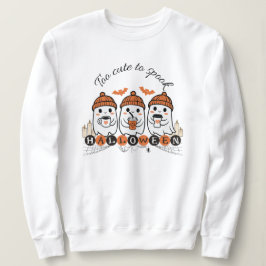 "Too Cute to Spook" おばけデザイン スウェットシャツ