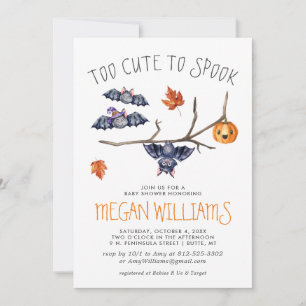 Too Cute to Spook かわいいコウモリのベビーシャワー