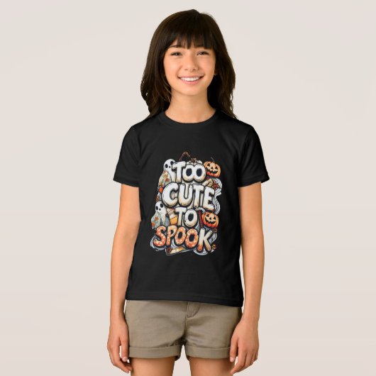Too Cute To Spook - ハロウィン トライブレンドTシャツ (正面全面)