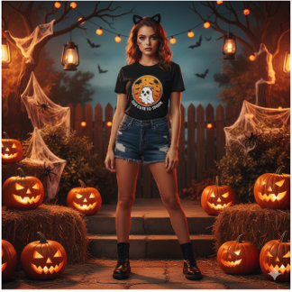 Too Cute To Spook – Adorable Ghost Cat Halloween  Tシャツ