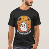 Too Cute To Spook – Adorable Ghost Cat Halloween  Tシャツ (正面)