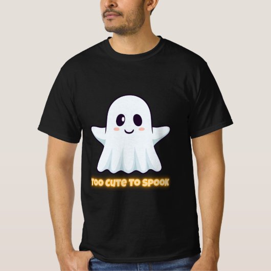 Too Cute To Spook – Adorable Kawaii Ghost Hallowee Tシャツ (正面)