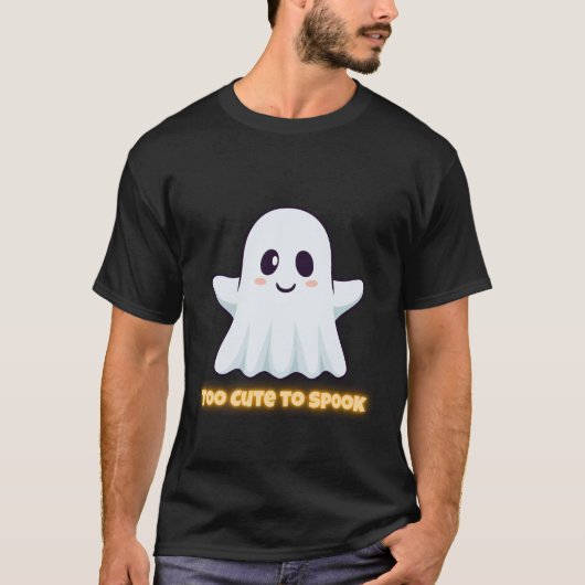 Too Cute To Spook – Adorable Kawaii Ghost Hallowee Tシャツ (正面)