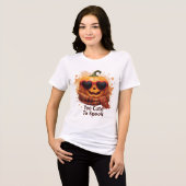 Too Cute To Spook – Cozy Pumpkin Tee トライブレンドＴシャツ (正面全面)