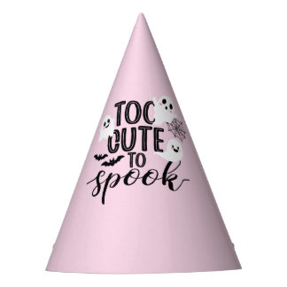 Too Cute to Spook Cute Ghost Pink Halloween パーティーハット