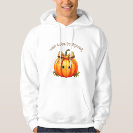 Too Cute to Spook – Fun Pumpkin Hoodie パーカ