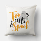 Too Cute To Spook Ghost Halloween Funny Hoodie クッション (正面)