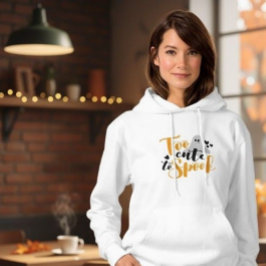 Too Cute To Spook Ghost Halloween Funny Hoodie パーカ
