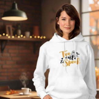 Too Cute To Spook Ghost Halloween Funny Hoodie パーカ
