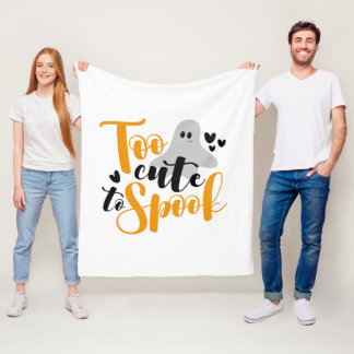Too Cute To Spook Ghost Halloween Funny Hoodie フリースブランケット