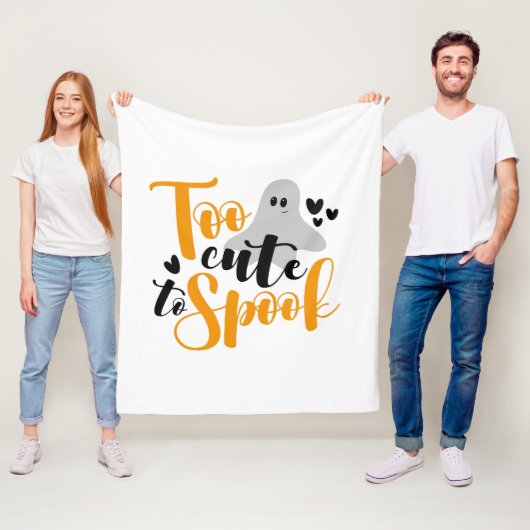 Too Cute To Spook Ghost Halloween Funny Hoodie フリースブランケット (インサイチュ)