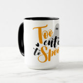 Too Cute To Spook Ghost Halloween Funny Hoodie マグカップ (正面左)