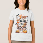Too Cute to Spook - Halloween トライブレンドTシャツ (正面)
