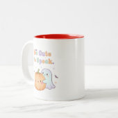 Too Cute to Spook Mug – Halloween Coffee Cup ツートーンマグカップ (正面左)