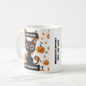Too Cute to Spook Mug – Personalized Halloween Cat コーヒーマグカップ (正面左)