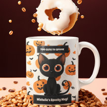 Too Cute to Spook Mug – Personalized Halloween Cat
