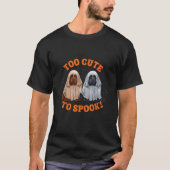 Too Cute To Spook Newfoundland Dog Ghosts Hallowee Tシャツ (正面)