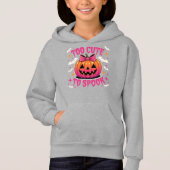 Too Cute to Spook Pink Coquette Halloween Pumpkin (正面)