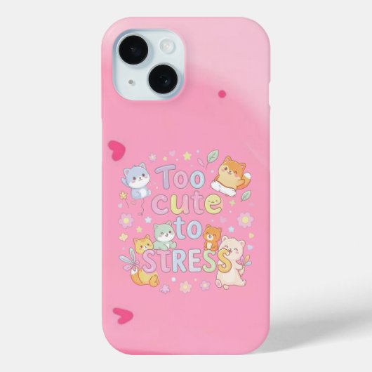 Too Cute to Stress – Funny Cute  Case-Mate iPhoneケース (裏面)