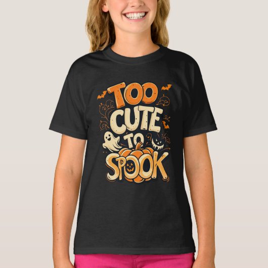 Too Cutre To Spook - ハロウィン Tシャツ (正面)