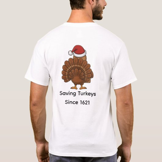 Too Early for Christmas Dinner | Funny Turkey Tシャツ (裏面)