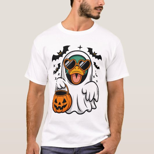 Too Ghoul For This – Funny Duck Ghost Halloween Tシャツ (正面)