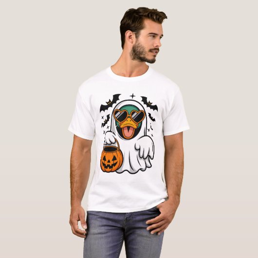 Too Ghoul For This – Funny Duck Ghost Halloween Tシャツ (正面フル)